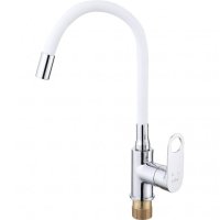 Смеситель для кухни с гибким изливом ViEiR V043521-F Хром/Белый