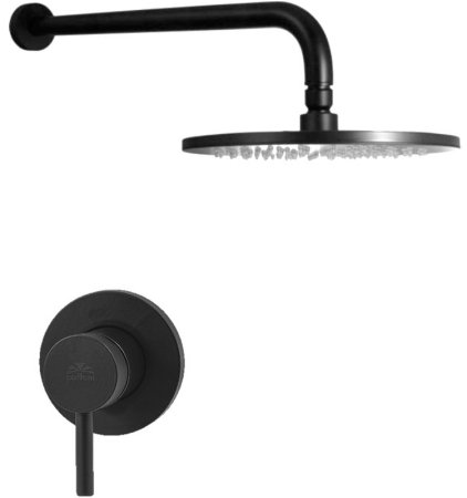 Душевая система Paffoni Light KITLIG011NOKING Черная матовая 
