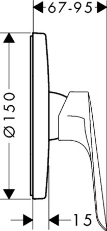 Смеситель Hansgrohe Logis E 71608000 С ВНУТРЕННЕЙ ЧАСТЬЮ, для душа 