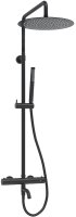 Душевая система WasserKRAFT A288.160.217.BM Thermo с термостатом Черная матовая
