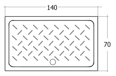 Поддон для душа RGW Ceramics CR-147 70х140х10 