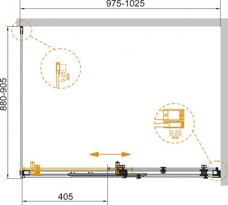 Душевой уголок Cezares Stylus Soft AH 1 100/90 C Cr 