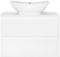 Тумба под раковину Style Line Монако 80 Люкс Plus ЛС-00000634 подвесная Осина белая Белый Лакобель Тумба под раковину Style Line Монако 80 Люкс Plus ЛС-00000634 подвесная Осина белая Белый Лакобель