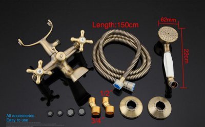 Смеситель для ванной Gappo G3263-4 Бронза 