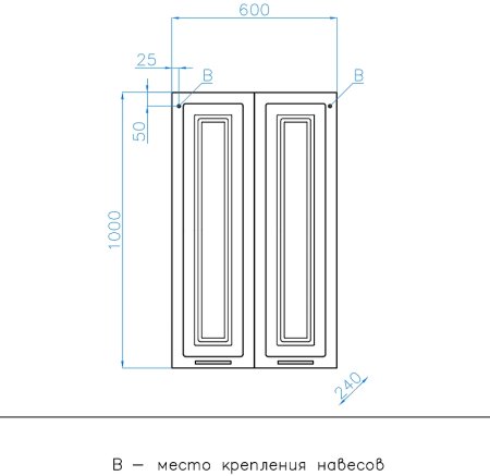 Подвесной шкаф Style Line Альба 60 Люкс ЛС-000010051 Белый 