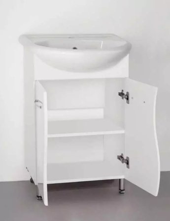 Тумба под раковину Style Line Эко Стандарт 12 55 ЛС-000010055 Белый глянец 