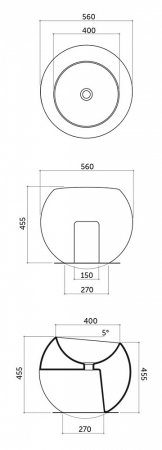 Раковина Disegno Ceramica Sfera SF05600101 