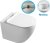 Унитаз подвесной SantiLine SL-5002BD с функцией биде, с микролифтом 