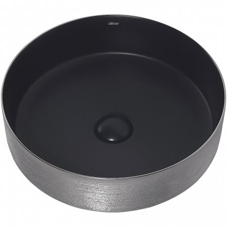 Раковина-чаша Abber Bequem 40 AC2109BS Черная матовая Серебро 