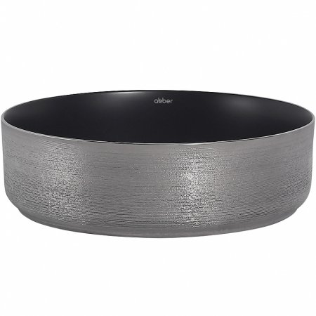Раковина-чаша Abber Bequem 40 AC2109BS Черная матовая Серебро 