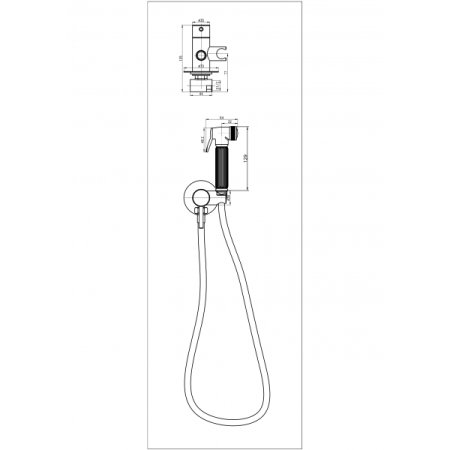 Смеситель для гигиенического душа Felice 2515 NERO LUCIDO Черный матовый 