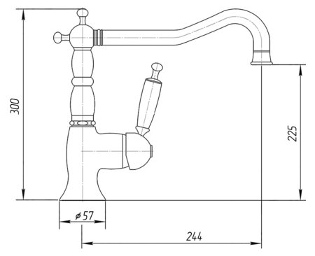 Смеситель для кухонной мойки Migliore Oxford ML.CUC-6382.BI.RA медь 