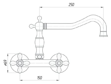 Смеситель для кухонной мойки Migliore Princeton Plus ML.CUC-8052.BR бронза 