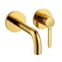 Смеситель Cezares Eco ECO-DI-BORO для раковины, встраиваемый, брашированное золото