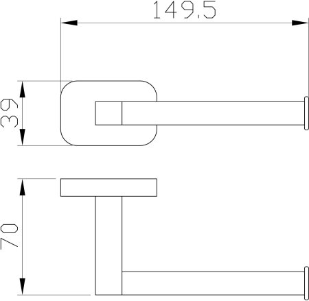 Держатель для туалетной бумаги без крышки WONZON & WOGHAND, Темный графит (WW-9316) 