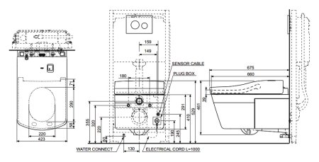 Унитаз подвесной Toto Neorest EW CW994P с системой удаления запахов 