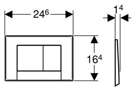 Кнопка смыва Geberit Bolero 115.777.FB.1 agais 
