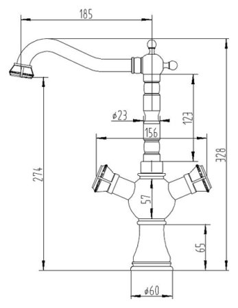 Смеситель для кухонной мойки Zorg Antic A 5004K-SL 