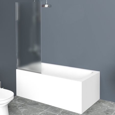 Шторка на ванну BelBagno UNO-V-1-90/150-P-Cr профиль Хром стекло рифленое 