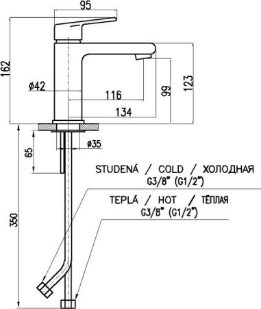 Смеситель Rav Slezak Colorado CO128.5 для раковины 