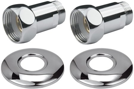 Прямое соединение для полотенцесушителя Point PN00005 1"х3/4" г/ш, хром (пара) 