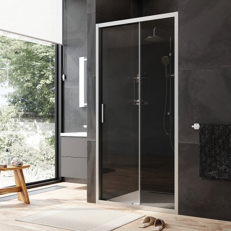 Душевая дверь AM.PM Gem Solo 110 W90G-110-1-195MG профиль Хром матовый стекло тонированное-прозрачное 