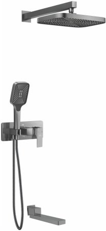Душевая система встраиваемая Rose R1035T, пепельный 
