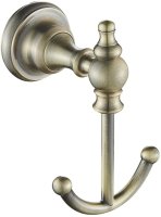 Крючок для ванной комнаты двойной Rose RG1121Q, бронза