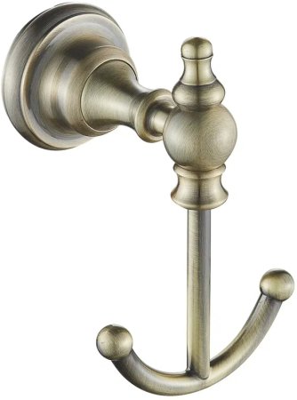 Крючок для ванной комнаты двойной Rose RG1121Q, бронза 