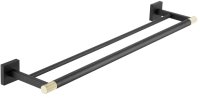 Полотенцедержатель Rose RG3027H, золото/черный