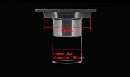 Душевой трап Gappo G81050 с решеткой Хром 