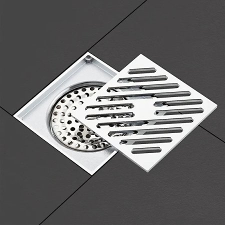 Душевой трап Gappo G81050 с решеткой Хром 