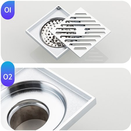 Душевой трап Gappo G81050 с решеткой Хром 