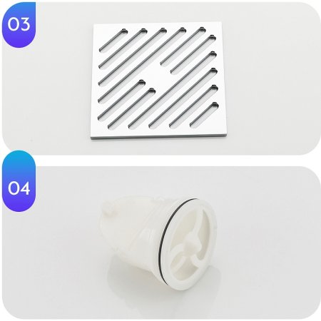 Душевой трап Gappo G81050 с решеткой Хром 