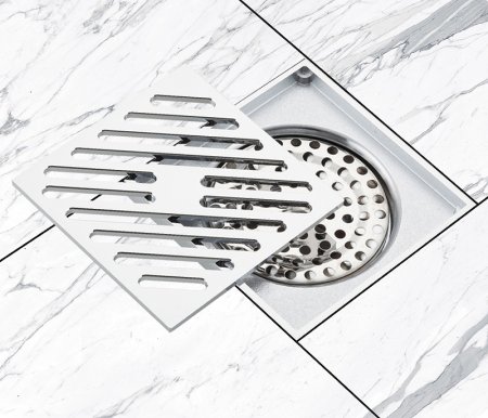 Душевой трап Gappo G81050 с решеткой Хром 