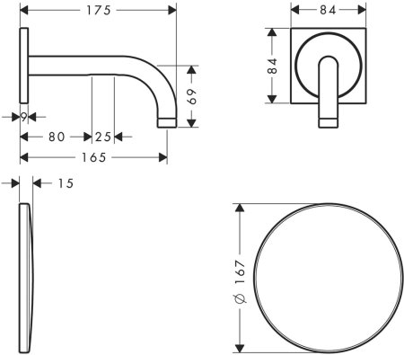 Смеситель Axor Uno 38119000 для раковины 