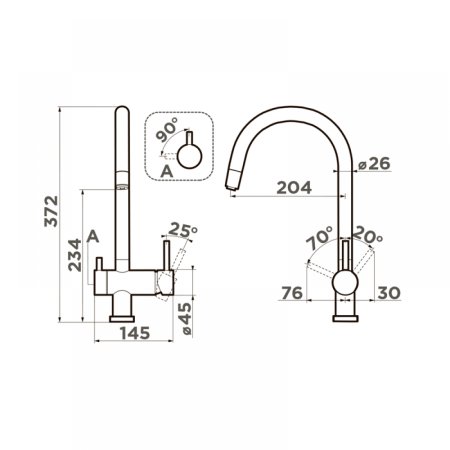 Смеситель для кухонной мойки Omoikiri Yamada WH 