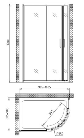 Душевой уголок Gemy Victoria S30192 