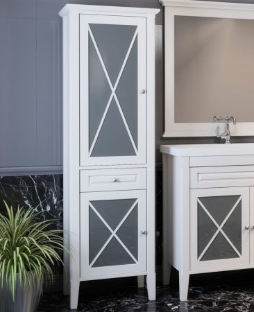 Шкаф пенал Opadiris Палермо 53 L Z0000008258 Белый матовый 