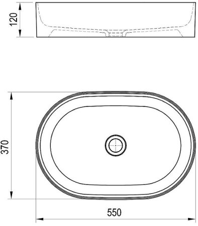 Раковина-чаша Ravak Ceramic O Slim 55 XJX01155001 Белая 