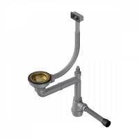 Сифон для мойки Omoikiri WK-1-S-AB со скрытым прямоугольным переливом