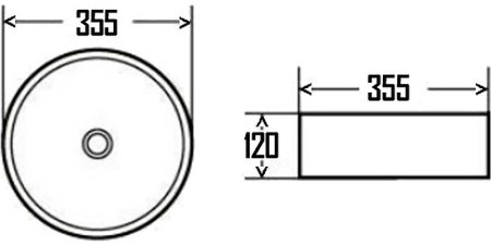 Раковина-чаша AQUAme 36 AQM5012MDG Темно-серая матовая 