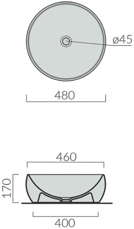 Раковина-чаша Galassia Dream 48 7333NEМТ Черная матовая 