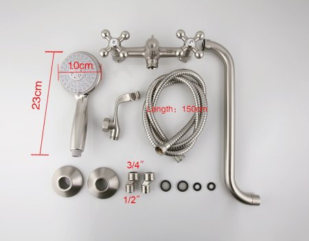 Смеситель для ванны Frap H19-5 F2619-5 универсальный Сатин 