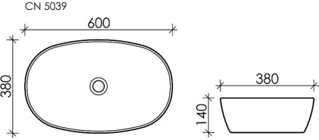 Раковина-чаша Ceramicanova Element 60 CN5039 Белая 