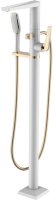 Смеситель для ванны Boheme Venturo 389-W напольный Белый Золото