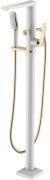 Смеситель для ванны Boheme Venturo 389-W напольный Белый Золото 