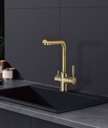 Смеситель для кухни Frap H52 F4352-3 Сатин золотой 