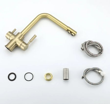 Смеситель для кухни Frap H52 F4352-3 Сатин золотой 