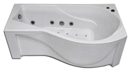 Акриловая ванна Bas Капри 170x80 см R с гидромассажем 
